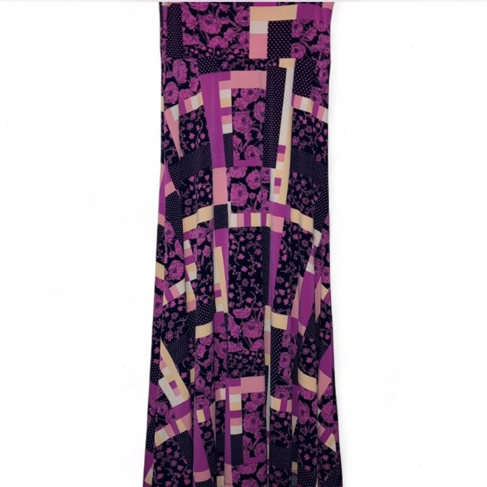 LuLaRoe Rosie’s Patchwork Floral Pattern Maxi Skirt